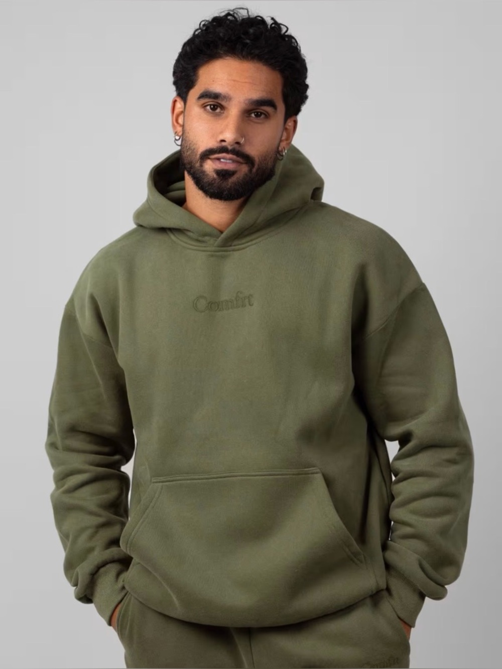 Comfrt Minimalist Hoodie in green- SIZE 3XL